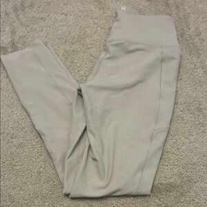 Rhone Beige Ribbed Leggings size S